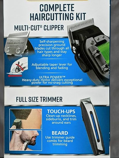 wahl deluxe haircut kit with trimmer and storage case amazon