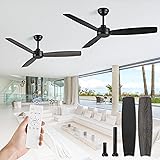 ZMISHIBO 2 Pack 52 Inch Outdoor Ceiling Fans with