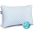 Nestl Cooling Pillow Queen Size - Shredded Memory Foam, Gel Infused, Adjustable Cool Pillows for Breathable Sleep, Washable Cover