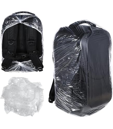 10 PCS Portable Elastic Waterproof Backpack Covers, 41L-50L Large Size Disposable Backpack Rain Cover Waterproof Outdoor Backpacks Pack Covers Protector Rain Cover for Camping Hiking Cycling Emergency : Sports &