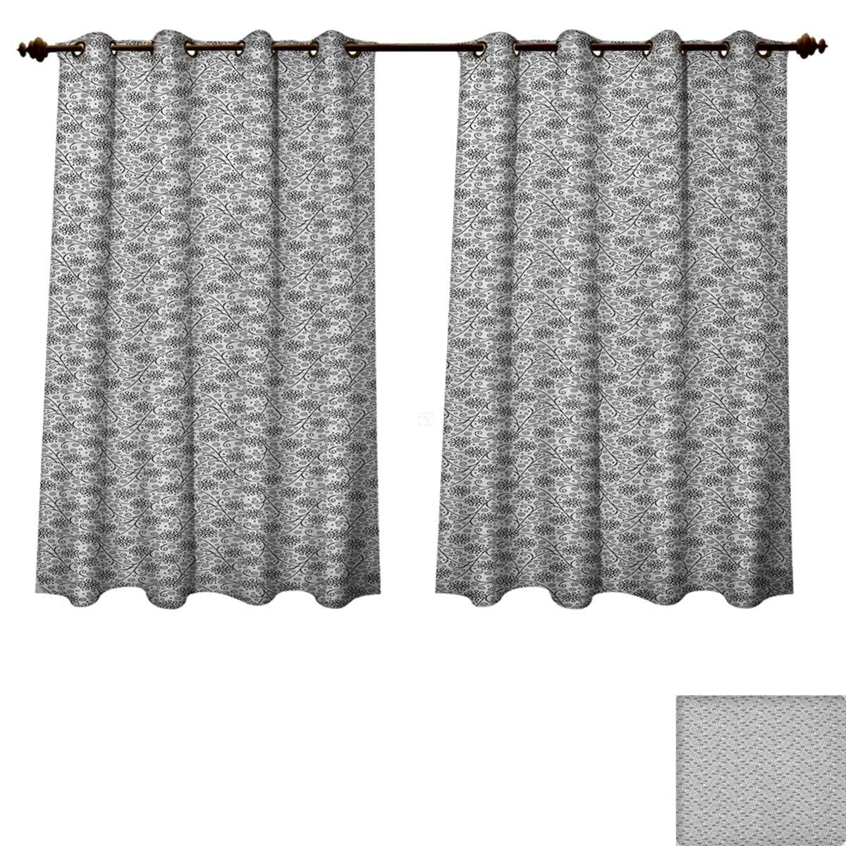 Amazon Com Pricetextile Black And White Blackout Curtains Panels
