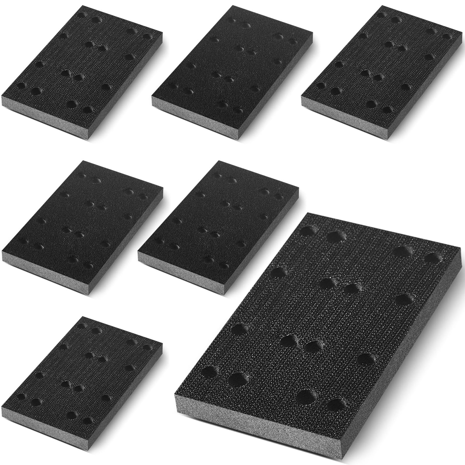 Photo 1 of Dimsile 8 Pcs Soft Black Foam Sanding Pads Interface Sander Backing Pad Compatible with Festool RS400 LS130 Sander, 80 x 133 x 12 mm
