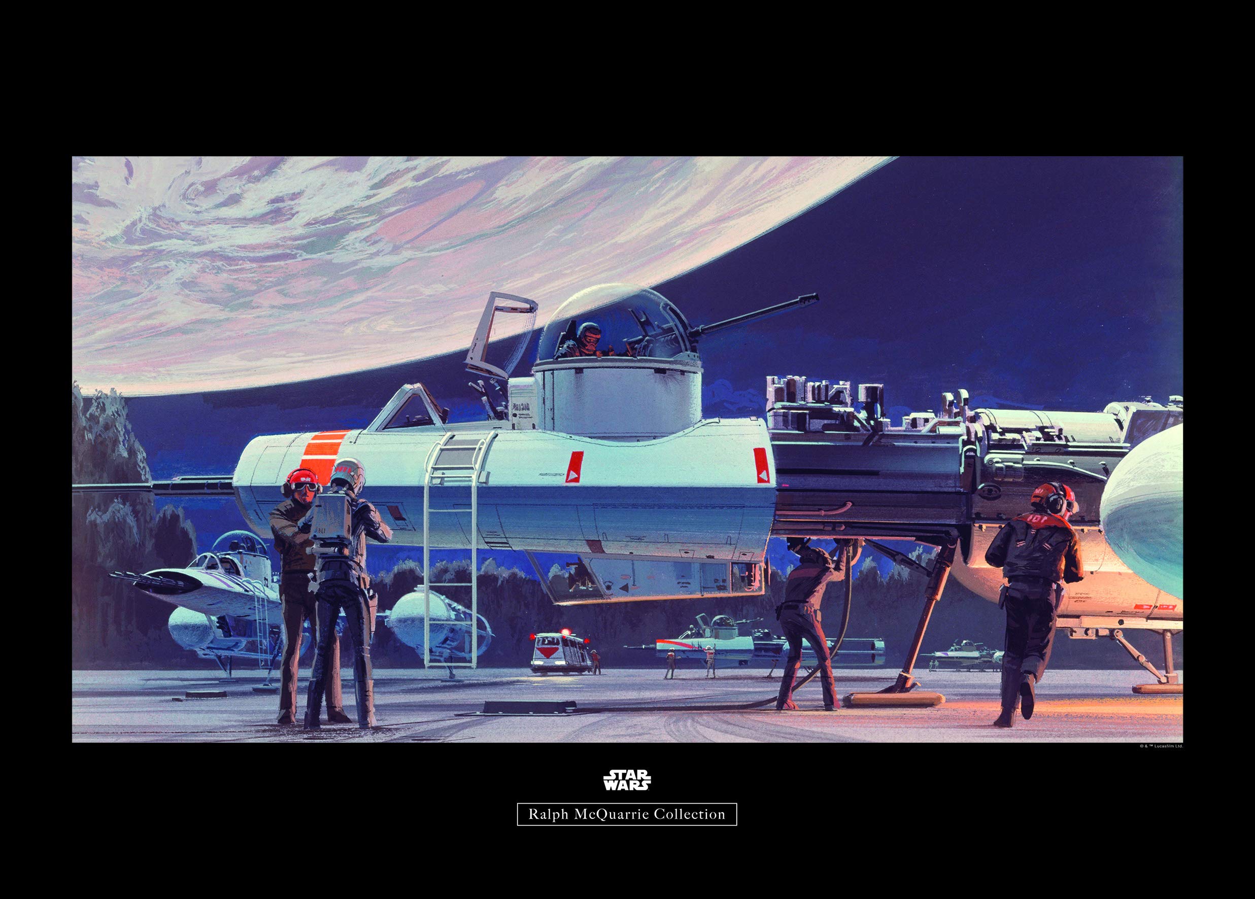 Komar Wall Picture Star Wars Classic RMQ Yavin Hangar Children's Room Decoration Art Print Without Frame WB166-70 x 50 cm Size 70 x 50 cm (Width x Height)