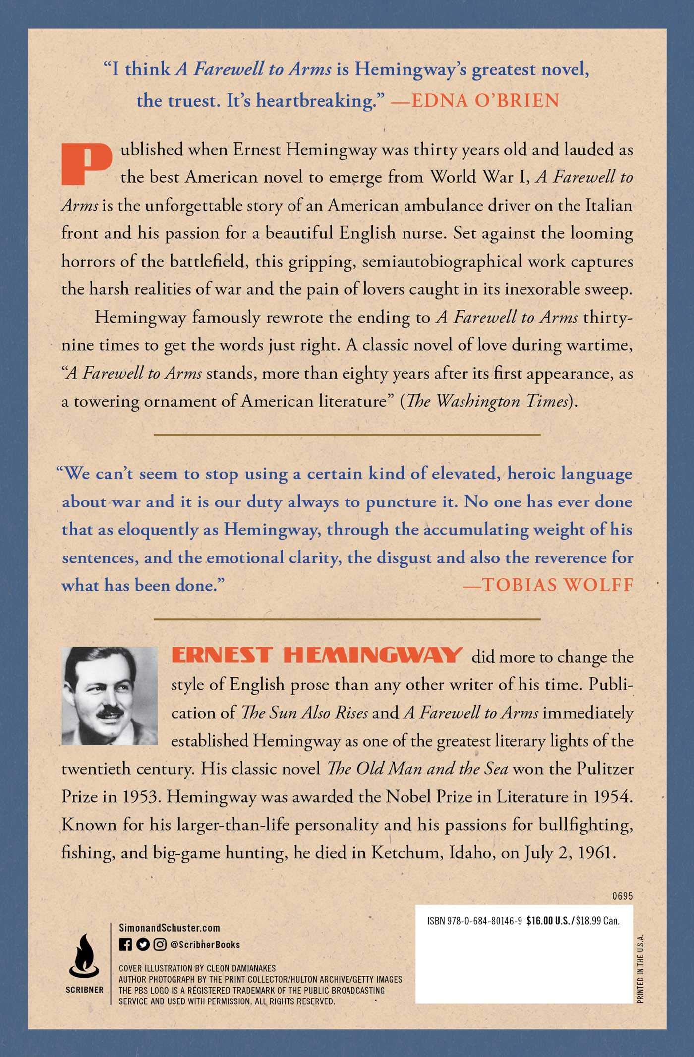 A Farewell To Arms Hemingway Ernest Amazon De Bucher