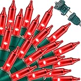 LAMPHOME Red Valentines Day Decor Lights,100 Count 19.6FT Mini Valentine's Lights,Red Christmas String Fairy Lights Outdoor Indoor Plug in for Room Party Wedding Tree Valentines Day Decorations