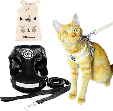Amazon 猫heroes ハーネス リード セット 子猫 はーねす 可愛い おでかけ 散歩 ねこ 首輪 抜けない 収納袋付き ネコ L ゴーブラック 黒 猫heroes ハーネス 通販 Amazon 猫heroes ハーネス リード セット 子猫 はーねす 可愛い おでかけ 散歩 ねこ 首輪 抜けない 収納袋付き ネコ L ゴーブラック 黒 猫heroes ハーネス 通販