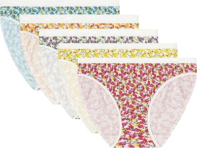 Culotte Femme Les Pockets Coton x5 | Lot de Slips Multicolores | Confort Coton & Élasthanne | Ceinture Douce | Style Quotidien