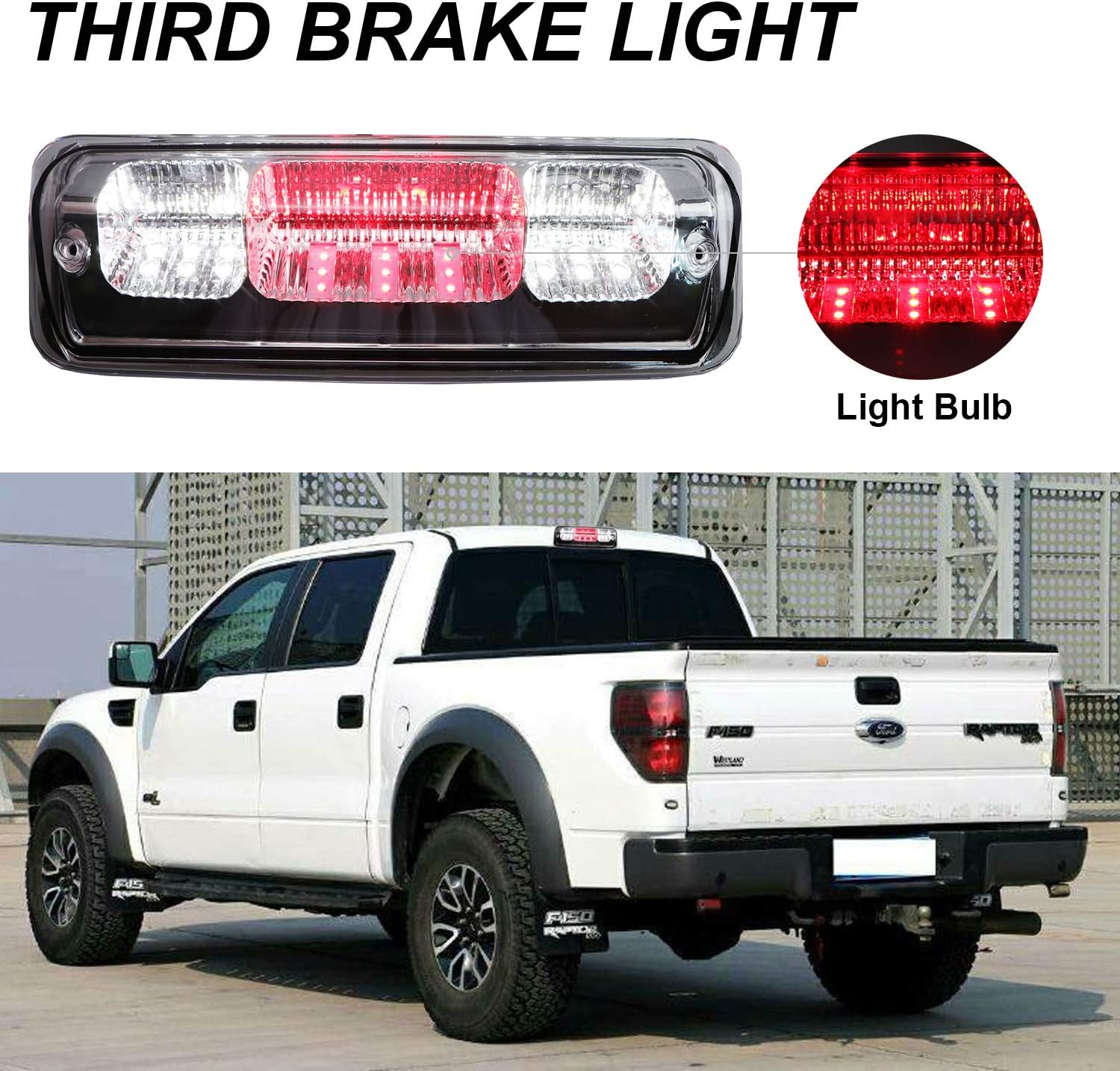 Sanzitop High Mount Brake Lights LED 3rd Brake Lights Cargo Lamp Replacement fit for