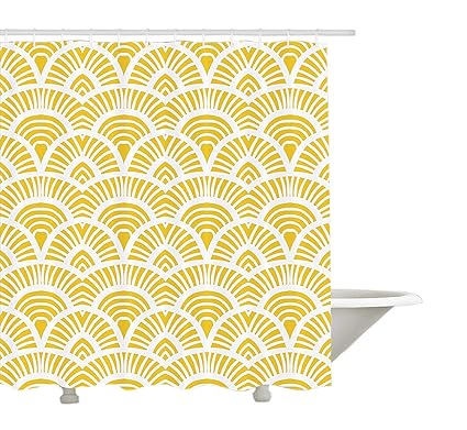 Yeuss Mustard Shower Curtain By Vintage Shabby Chic Traditional