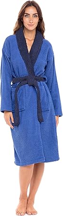 womens terry towelling bathrobe