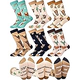 ShinyMatch 6 Pairs Fun Animal Socks Women Cute Novelty Crew Animal Lovers Socks for Birthday Spring Easter Gifts