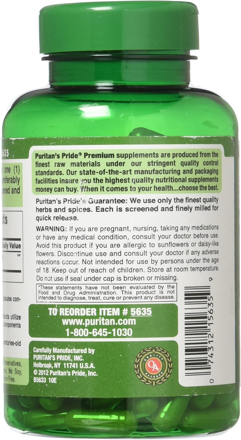 Echinacea 400 mg for Immune Health by Puritan's Pride to Support Immune System 200 Capsules: Health & Personal Care