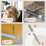 Olivia Garden Expert Blowout Shine Ceramic Round Brush 15 White Grey view 5