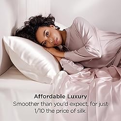 Bedsure Satin Pillowcase for Hair and Skin Queen