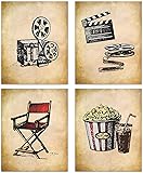 Vintage Movie Theater Wall Art, Home Theatre