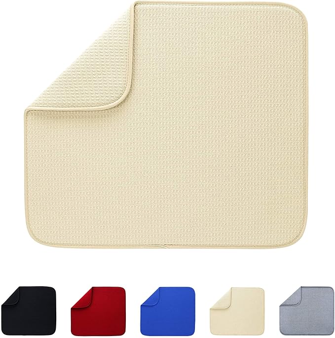 Dish Drying Mat Farmhouse Kitchen Decor Reversible