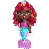 Just Play Disney Junior Splash &amp; Glow Ariel Lights and Sounds 11.5-inch Doll and Accessories, 5-Pieces, Kids Toys for Ages 3 Up