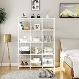AWTATOS Cube Storage Unit 12 Cubes Wire Shelves White USCIH12WE view 2