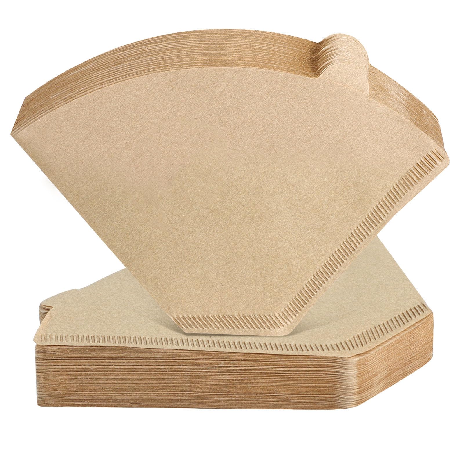 300Pcs Cone Coffee Filters #4, Clinuse Unbleached Size 04 Coffee Filters 8-12 Cup, Disposable Natural Paper Filters, No.4 Cone Filters Compatible with Ninja, Cuisinart, Pour Over and Drip Coffee Maker
