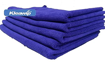 Kleawip Large Size Microfiber Cloth 5 Pcs 60x40 Cms 400 Gsm Violet Color Thick Lint