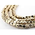 TheBeadChest Brass Rounded Cube Beads 3mm, Full Strand of Quality Metal Spacers for DIY Jewelry Design