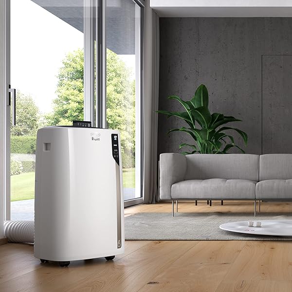 DeLonghi Pinguino PAC EL98 ECO RealFeel mobiles Klimagert mit Abluftschlauch Klimaanlage fr Rume bis 95 m Luftentfeuchter Ventilationsfunktion 24h Timer wei