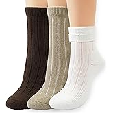 BomKinta Crew Boot Socks for Women - Cozy Warm Winter Socks - Comfy Soft Christmas Sleeping Sock Gifts Size 5-10