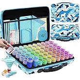 ARTDOT 60 Slots Diamond Painting Storage Containers Kits for Adults, Portable Peinture Diamant Rangement with Diamond Art Acc