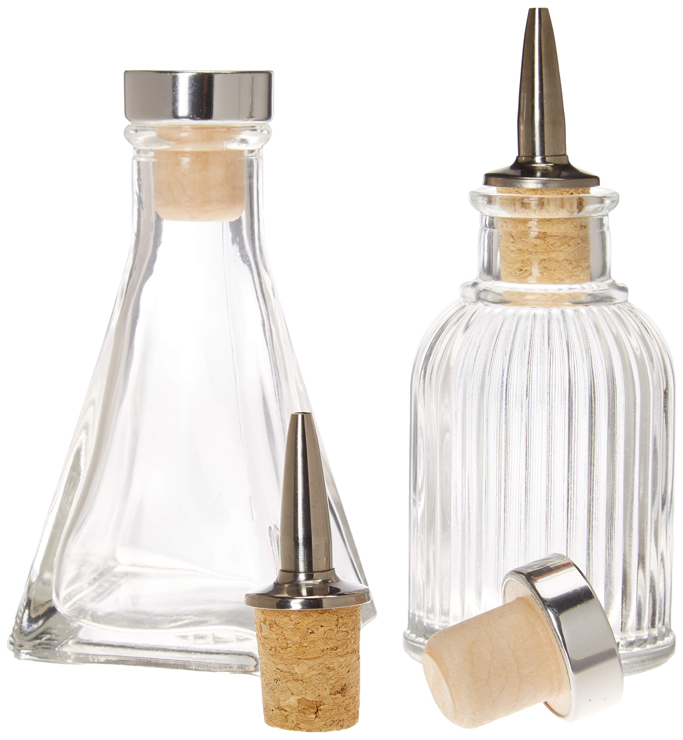 AmehlaBitters Bottle - Set of 2, 3oz Capacity with Dasher Caps and Stopper Caps - Dasher Bottles for Bitters - Elegant and Functional Bitters Bottles for Home or Professional Use