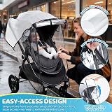 Orzbow Universal Rain Cover for Pram - EVA 0.2mm, Zip Opening, Breathable view 2