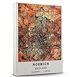Norwich Map Poster, England Map Art Poster, Map