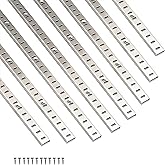 Adjustable Shelf Bracket 40 Inch 8 Pack Silver Shelf Pilaster Strips Shelf Rail Shelf Track Adjustable Wall Shelves Shelf Standards and Supports for Cabinet Closet Organization