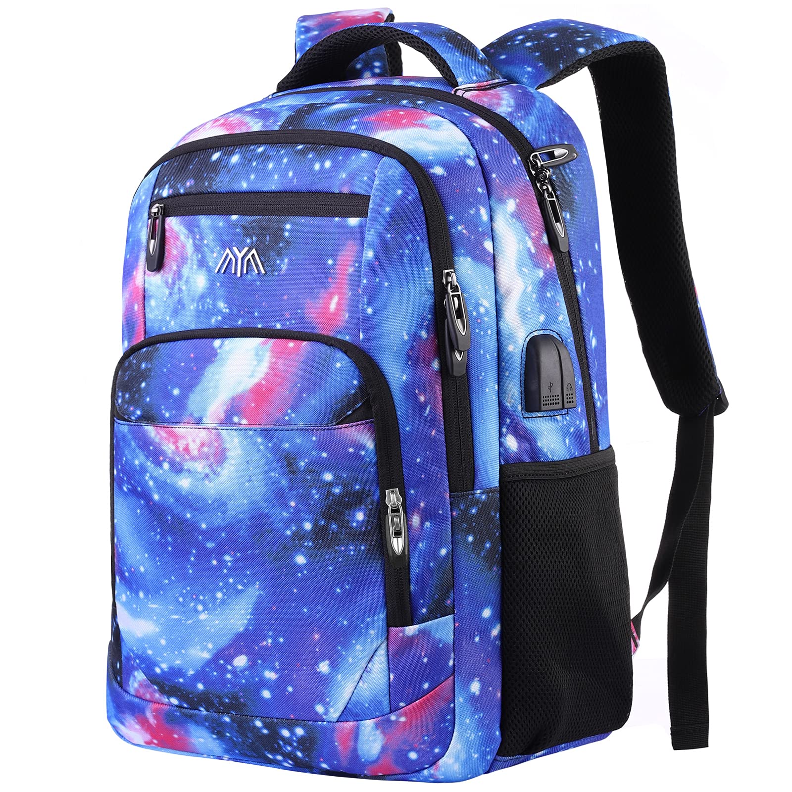 School Backpack Boys / Girls / Teenagers, Backpack School, Laptop Backpack for Men / Women, Daypacks Business Backpack with USB, star, 15,6 Zoll