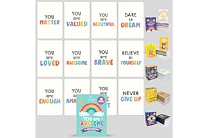 Decorably 24 Pack Inspirational Mini Notebook Kids - 12 Colorful Designs 3.5x5in Mini Notepad for Kids Party Favors, Small No