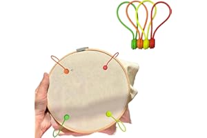 SPANSEE 4 PCS Magnetic Fabric Clips, Silicon Needle Minder, Magnetic Needle Keeper for Cross Stitch Embroidery, Needle Holder, Magnetic Needle Minders, Cross-Stitch Gift