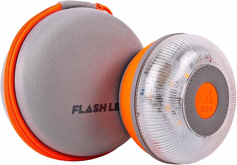 FlashLED Notlicht V16 DGT 3.0 mit Hülle, mit Geolokalisierung, App inklusive, SIM-Karte und kostenloser Datendienst bis 2038, magnetischer Boden
