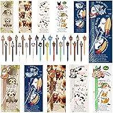 Sayglossy 50 Set Inspirational Pens Gifts Bulk Positive Animal Ballpoint Pens with Bookmarks Cute Employee Appreciation Gift for Reading Party Prize Teachers Nurse Coworker Team Staff Office Supplies