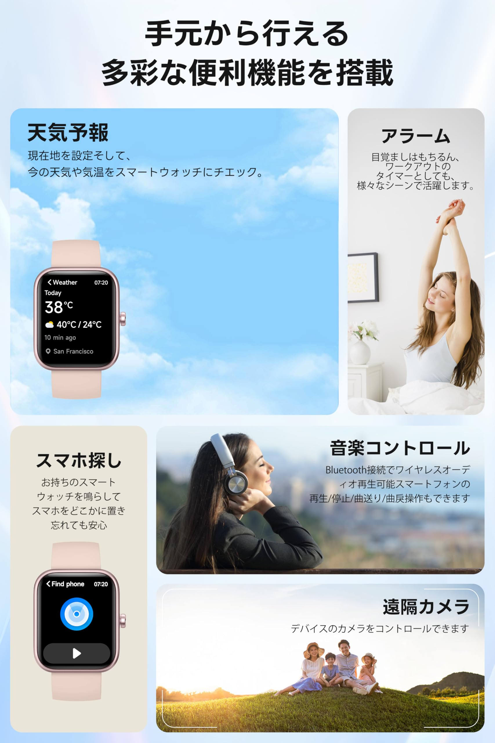 Smart Watch, 2025 Improved Performance Mode, Compatible with iPhone, Android, Bluetooth Call Function, 1.83-inch Large Screen, SMS/Line Notifications, Smart Watch, Activity Meter, Thin, Lightweight