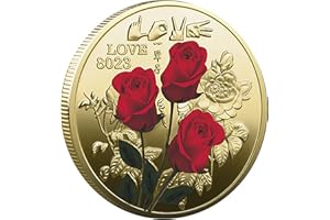 CYOUNG Blooming Rose Flowers I Love You Forever Lucky Coin - A Must-Have Gift for Your Lover - Don't Wait to Express Your Love