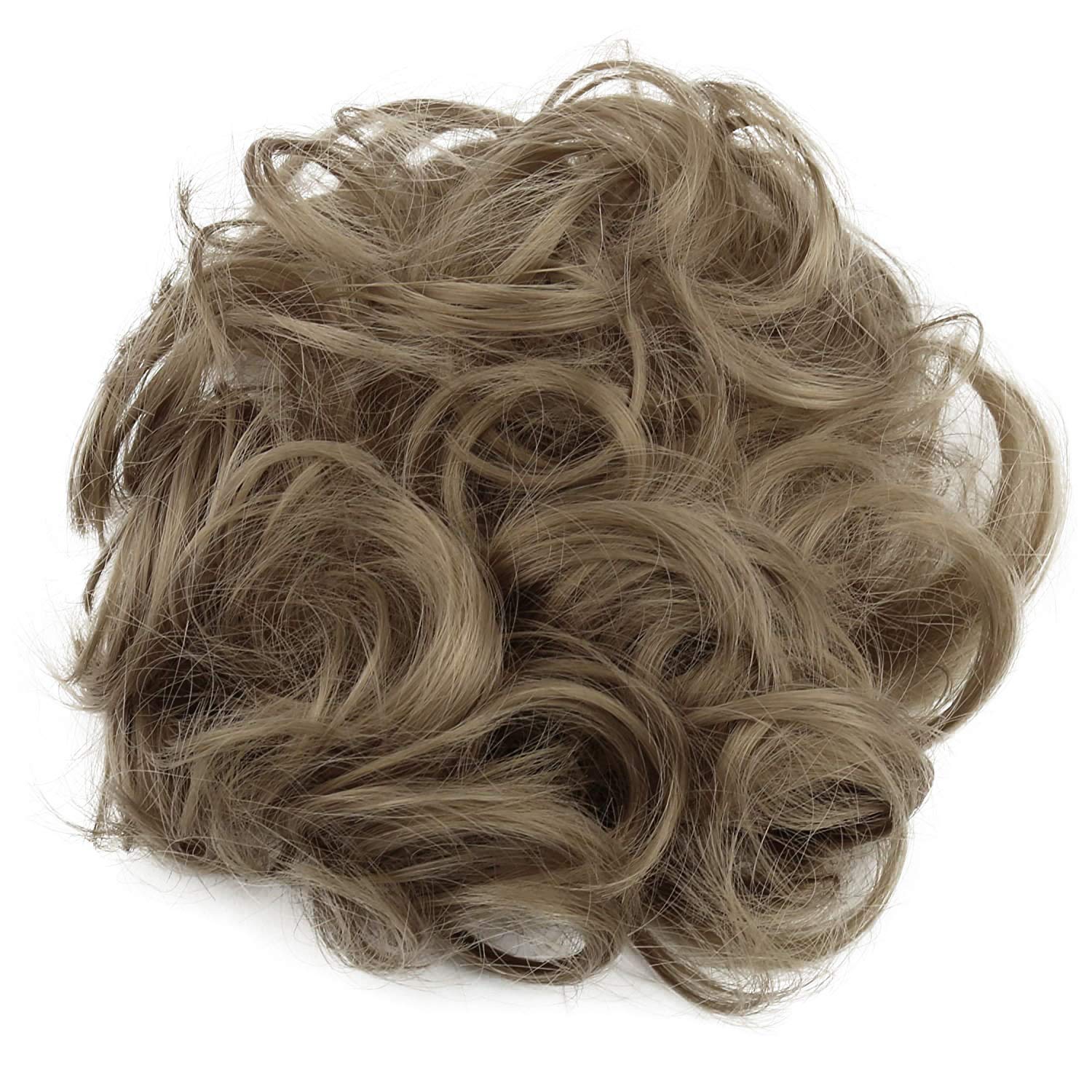 CAISHA Messy Scrunchie Bun Voluminous Wavy Hairpiece Heat-resistant Synthetic Fibres Natural Blonde G25A
