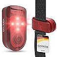VELMIA Running Light for Runners (2 Pack) for Maximum Safety Through Visibility I Clip On Strobe & Reflective Gear - Dogs, Walking, Bike Taillight, Stroller