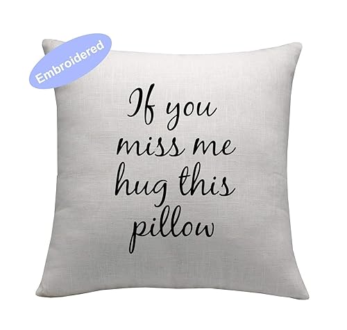 Amazon Com Yugtex Pillowcases Embroidered If You Miss Me Hug This