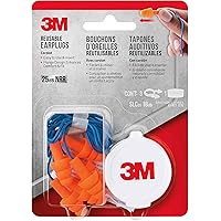 3M Corded Reusable Earplugs, 3-Pair with Case (90716-80025T)