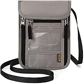 LEEXTON Passport Holder Neck Wallet,RFID Blocking Passport Holder Multifunctional Document Organizer, Travel Pouch Neck Wallet for Men and Women