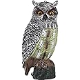 Galashield Owl Decoy Plastic Owls To Scare Birds Away Solar