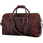 Leather Duffel Bag for Men & Women Travel, Weekend, Overnight, Gym Bag