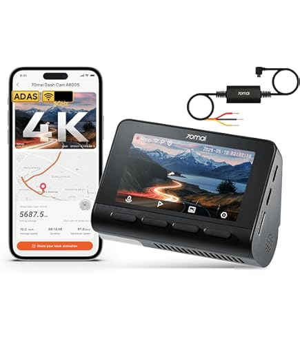Amazon.com: 70mai A800S Dash Cam Bundles with Micro SD Card 128GB
