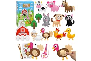 OKOOKO Kit de couture d'animaux - Kit de bricolage et de couture - Artisanat en peluche - Kit d'artisanat amusant et éducatif