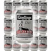 Goslings Diet Ginger Beer, Ginger Beer, All Natural Flavor with the Refreshing Zip of Ginger, 12 Oz (Pack of 15, Total of 180 Oz)