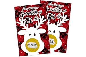 GMEMNOV Lot de 36 cartes de jeu à gratter « Merry Christmas » - Cartes à gratter - Renne - Activités de Noël pour groupes, fa